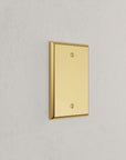 Solid brass Century Blank Wall Plate in Polished Brass finish