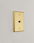 Solid brass Century Cable Wall Plate in Polished Brass finish