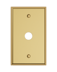 Solid brass Century Cable Wall Plate in Polished Brass finish