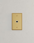 Solid brass Century Cable Wall Plate in Satin Brass finish