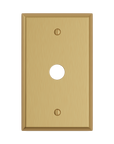 Solid brass Century Cable Wall Plate in Satin Brass finish