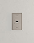 Solid brass Century Cable Wall Plate in Satin Nickel finish