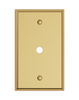 Solid brass Century Cable Wall Plate in Polished Brass finish