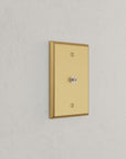 Solid brass Century Cable Wall Plate in Satin Brass finish