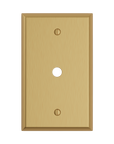 Solid brass Century Cable Wall Plate in Satin Brass finish