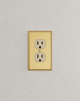 Solid brass Century Outlet Wall Plate in Polished Brass finish