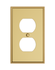 Solid brass Century Outlet Wall Plate in Polished Brass finish