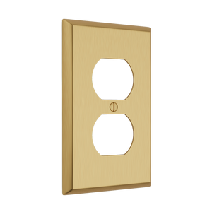 Century Outlet Wall Plate - Brushed Brass