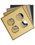Solid brass Century Outlet Wall Plate – Double
