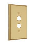 Solid brass Century Push Button Wall Plate in Satin Brass finish