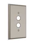 Solid brass Century Push Button Wall Plate in Satin Nickel finish
