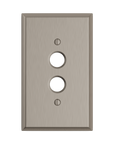 Solid brass Century Push Button Wall Plate in Satin Nickel finish