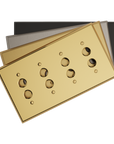 Solid brass Century Push Button Wall Plate – Quad