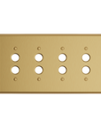 Solid brass Century Push Button Wall Plate – Quad in Satin Brass finish