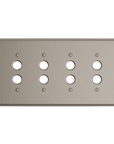 Solid brass Century Push Button Wall Plate – Quad in Satin Nickel finish