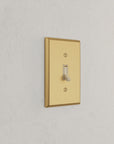 Solid brass Century Toggle Wall Plate in Satin Brass finish