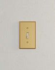 Solid brass Century Toggle Wall Plate in Satin Brass finish