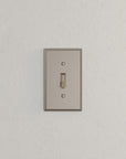 Solid brass Century Toggle Wall Plate in Satin Nickel finish