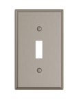Solid brass Century Toggle Wall Plate in Satin Nickel finish