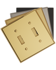 Solid brass Century Toggle Wall Plate – Double