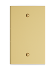 Solid brass Futura Blank Wall Plate in Polished Brass finish