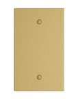 Solid brass Futura Blank Wall Plate in Satin Brass finish