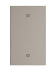 Solid brass Futura Blank Wall Plate in Satin Nickel finish