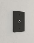 Solid brass Futura Cable Wall Plate in Coal Black Brass finish