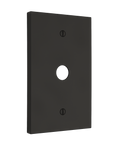 Solid brass Futura Cable Wall Plate in Coal Black Brass finish