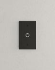 Solid brass Futura Cable Wall Plate in Coal Black Brass finish