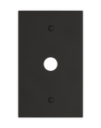 Solid brass Futura Cable Wall Plate in Coal Black Brass finish