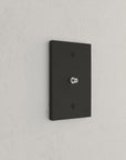 Solid brass Futura Cable Wall Plate in Coal Black Brass finish