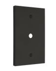 Solid brass Futura Cable Wall Plate in Coal Black Brass finish