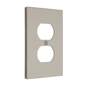 Futura Outlet Wall Plate - Brushed Nickel