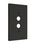 Solid brass Futura Push Button Wall Plate in Coal Black Brass finish