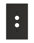 Solid brass Futura Push Button Wall Plate in Coal Black Brass finish