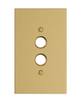 Solid brass Futura Push Button Wall Plate in Satin Brass finish