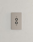 Solid brass Futura Push Button Wall Plate in Satin Nickel finish