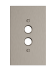 Solid brass Futura Push Button Wall Plate in Satin Nickel finish