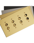 Solid brass Futura Push Button Wall Plate – Quad