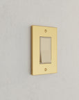 Solid brass Futura Open Wall Plate in Polished Brass finish