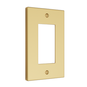 Futura Open Wall Plate - Polished Brass