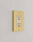 Solid brass Futura Open Wall Plate in Satin Brass finish