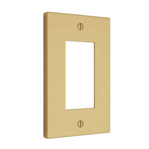 Futura Open Wall Plate - Brushed Brass
