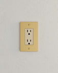 Solid brass Futura Open Wall Plate in Satin Brass finish