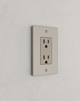 Solid brass Futura Open Wall Plate in Satin Nickel finish