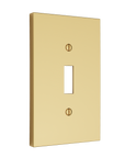 Solid brass Futura Toggle Wall Plate in Polished Brass finish