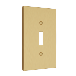 Futura Toggle Wall Plate - Brushed Brass