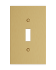 Solid brass Futura Toggle Wall Plate in Satin Brass finish