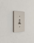 Solid brass Futura Toggle Wall Plate in Satin Nickel finish